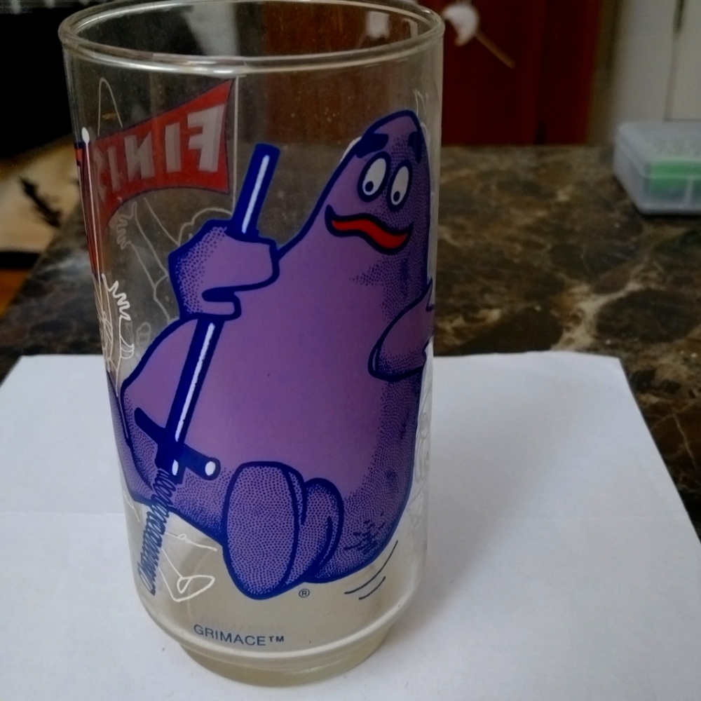 McDonald's Purple Grimace Character Glass